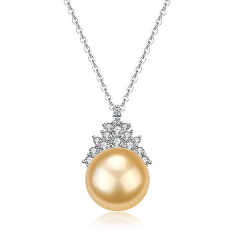 Golden South Sea Pearl & Queen Necklace Earrings (Purchase Individually) - House Of Pearls